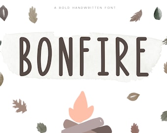 Bonfire - Handwritten Bold Font - TTF / OTF