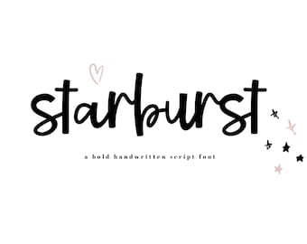 Starburst - Bold Handwritten Script Font - TTF / OTF
