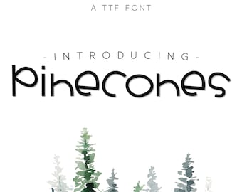 Pinecones Font - a Unique Font - TTF