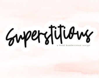 Superstitious - A Bold Handwritten Script Font - TTF / OTF