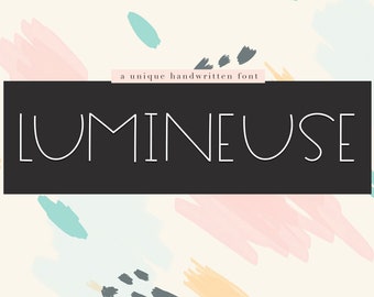 Lumineuse - A Thin Handwritten Font - TTF / OTF