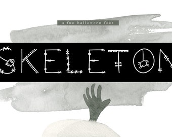 Skeleton - Fun Handwritten Halloween Font - TTF / OTF