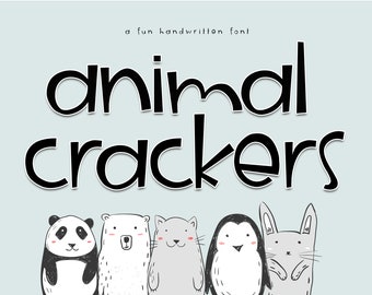 Animal Crackers - Cute Handwritten Font - TTF / OTF