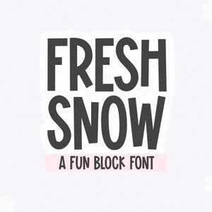 Police de neige fraîche - Police haute, Polices Cricut, Police mignonne, Polices pour Cricut, Police Goodnotes, Police audacieuse, Police de bloc, Polices d’enseignant