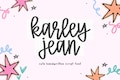 Karley Jean Font - Cute Preppy Font, Cursive Font, Cricut Fonts, Banner Fonts, Canva Fonts, Script Font, Bouncy Font, Teacher Fonts