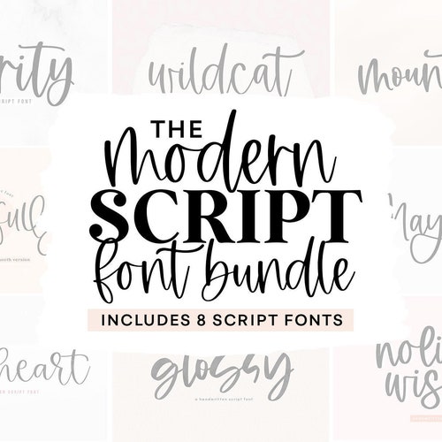 Augustine Font Handwritten Script Font Cricut Fonts - Etsy