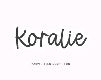 Koralie Schriftart - Handgeschriebene Schrift, Bauernhaus Schriftarten, Cricut Schriftart, Procreate Schriftart, Hochzeitsschriftart, Canva Schriftart, Goodnotes Schriftart, Schreibschriftschrift