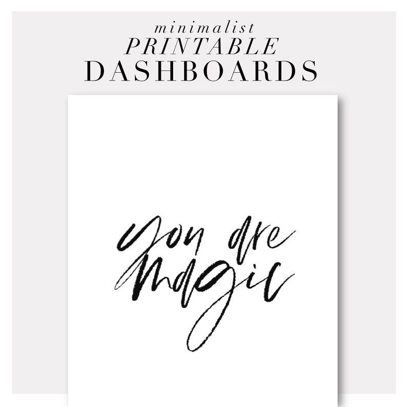 minimalist quotes printable dashboards planners planner etsy