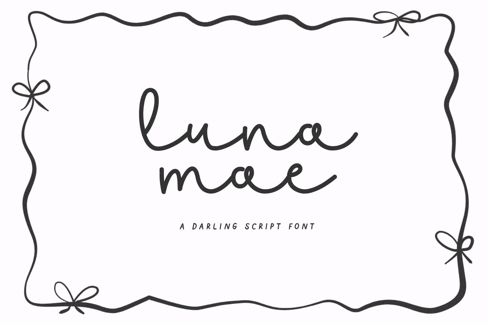 Luna Mae Font - Cute Script Font, Cricut Fonts, Wedding Fonts, Canva ...