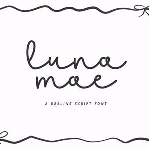 Fuente Luna Mae: fuente cursiva, fuentes para Cricut, fuentes para bodas, fuentes para Canva, fuentes para Cricut, fuente cursiva, fuente elegante, fuente manuscrita