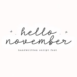 Hola fuente de noviembre - Fuente de escritura manuscrita, Fuentes Cricut, Caligrafía, Fuente cursiva, Fuente Boho, Fuentes para Cricut, Fuentes Procreate