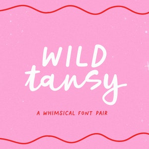 Wild Tansy Font Duo - Fontes Cricut, Fontes caprichosas, Fontes de logotipo, Pacote de fontes, Fonte Sans, Fonte Script, Fontes modernas, Fonte para convites de casamento