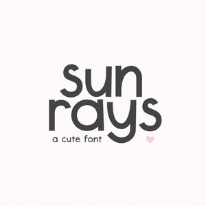 Fuente Sunrays - Fuente linda, Fuente Cricut, Fuente divertida, Fuentes manuscritas, Fuentes para Cricut, Fuente Goodnotes, Fuente de profesor, Fuente Procreate