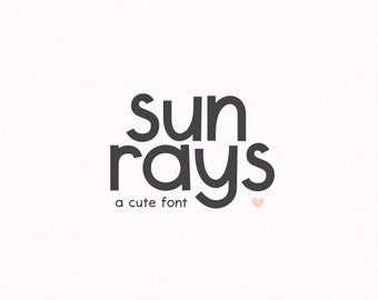 Sunrays Font - Cute Font, Cricut Font, Fun Font, Handwritten Fonts, Fonts for Cricut, Goodnotes Font, Teacher Font, Procreate Font
