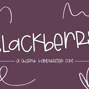 Blackberry Font - A Fun and Mismatched Font, Fonts for Cricut, Crafting, SVG Design