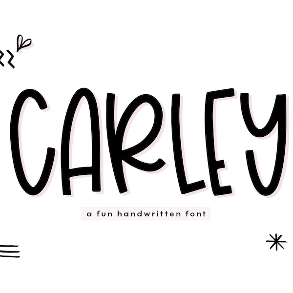 Carley Font - Quirky Handwritten Font, Cricut Font, Procreate Font, Teacher Fonts, Goodnotes Font, Fun Font, Cute Fonts