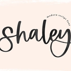 Shaley Schriftart - Handgeschriebene Script Schriftart, Cricut Schriftarten, kursive Schriftart, moderne Kalligraphie, Hochzeitsschrift, Schriftarten für Cricut