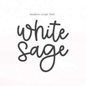Fuente White Sage - Fuente de escritura manuscrita, Fuentes Cricut, Fuentes de granja, Fuentes para Cricut, Fuente hinchable, Fuente cursiva, Fuentes de boda