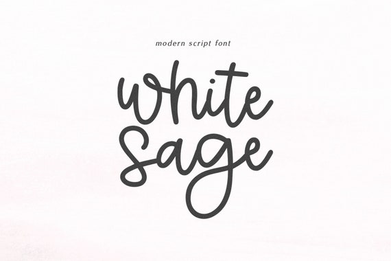 White Sage Font - Handwritten Script Font, Cricut Fonts, Farmhouse Fonts, Fonts for Cricut, Bouncy Font, Cursive Font, Wedding Fonts