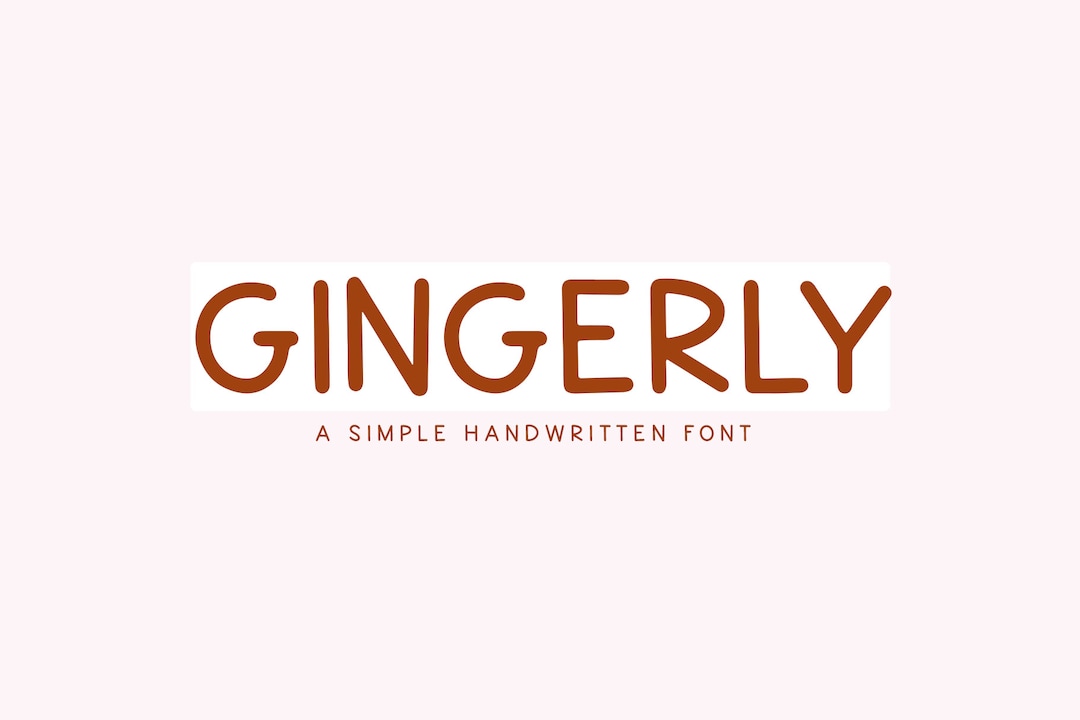 Gingerly Font Handwritten Font, Sans Font, Cricut Fonts, Fonts for