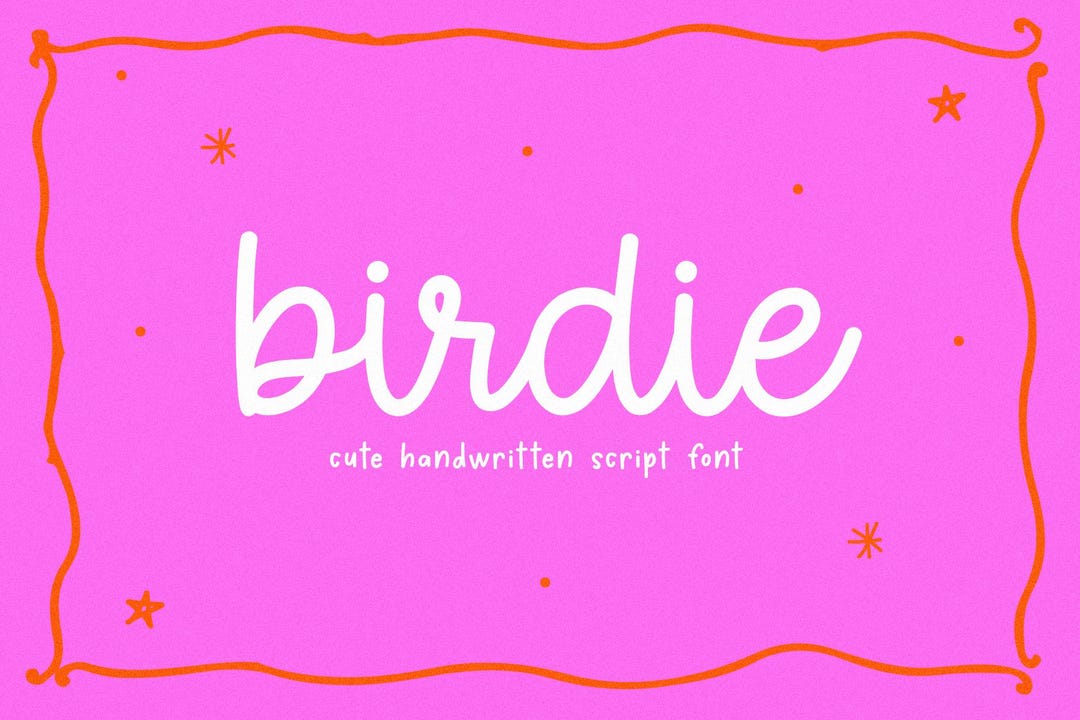 Birdie Font - Handwritten Script Font, Cricut Fonts, Cute Script Font ...