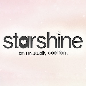 Starshine Font - Groovy Font, Unusual Font, Hippie Font, Cricut Fonts, Procreate Fonts, Fonts for Cricut, Cute Font, Retro Font