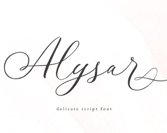 Hallmarks Beautiful Calligraphy Luxury Font Elegant Font - Etsy