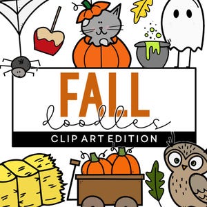 かわいい秋とハロウィーンのクリップアート - ハロウィーンのイラスト、秋のクリップアート、幽霊のクリップアート、教師のクリップアート、秋のイラスト、かわいいクリップアート