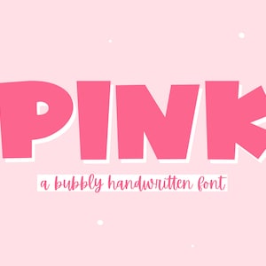 Fonte rosa - fonte divertida, fonte bolha, fontes artesanais, fontes cricut, fonte procreate, fontes para cricut, fontes artesanais, fonte borbulhante, fonte em negrito