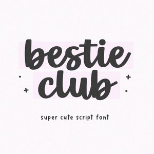 Bestie Club-Schriftart – handschriftliche Schriftart, Cricut-Schriftarten, Canva-Schriftarten, Schriftarten für Cricut, kursive Schriftart, Procreate-Schriftarten, Goodnotes-Schriftart, niedlich