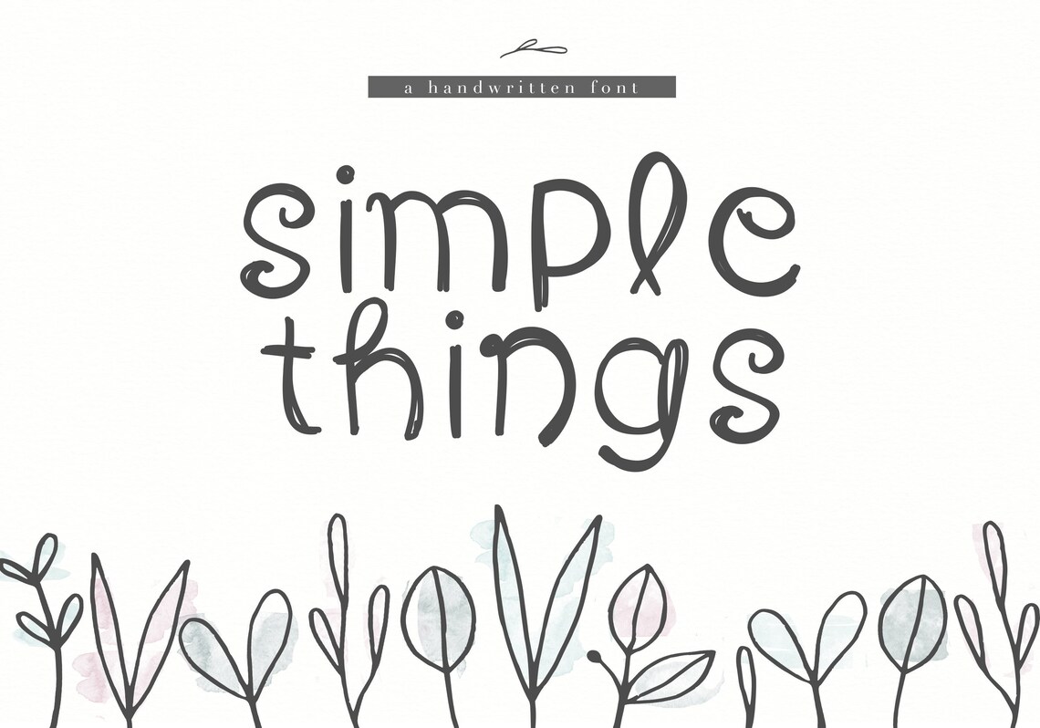 Simple Things - Fun Handwritten Font - TTF / OTF - Etsy