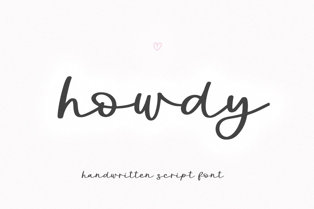 Howdy Font Handwritten Script Font, Cricut Fonts, Procreate Font, Modern Font, Cursive Font
