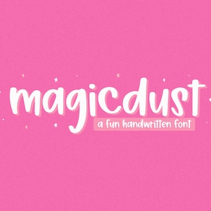 Fuente MagicDust - Fuente manuscrita, Fuente suave, Fuentes Cricut, Fuentes Planner, Fuentes Procreate, Fuente Bubbly, Fuentes para Cricut, Goodnotes