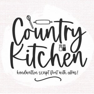 Fonte Country Kitchen - Fonte Farmhouse Script, Fontes Cricut, Farmhouse Doodles, Caligrafia Moderna, Farmhouse Fonts, Kitchen Doodles
