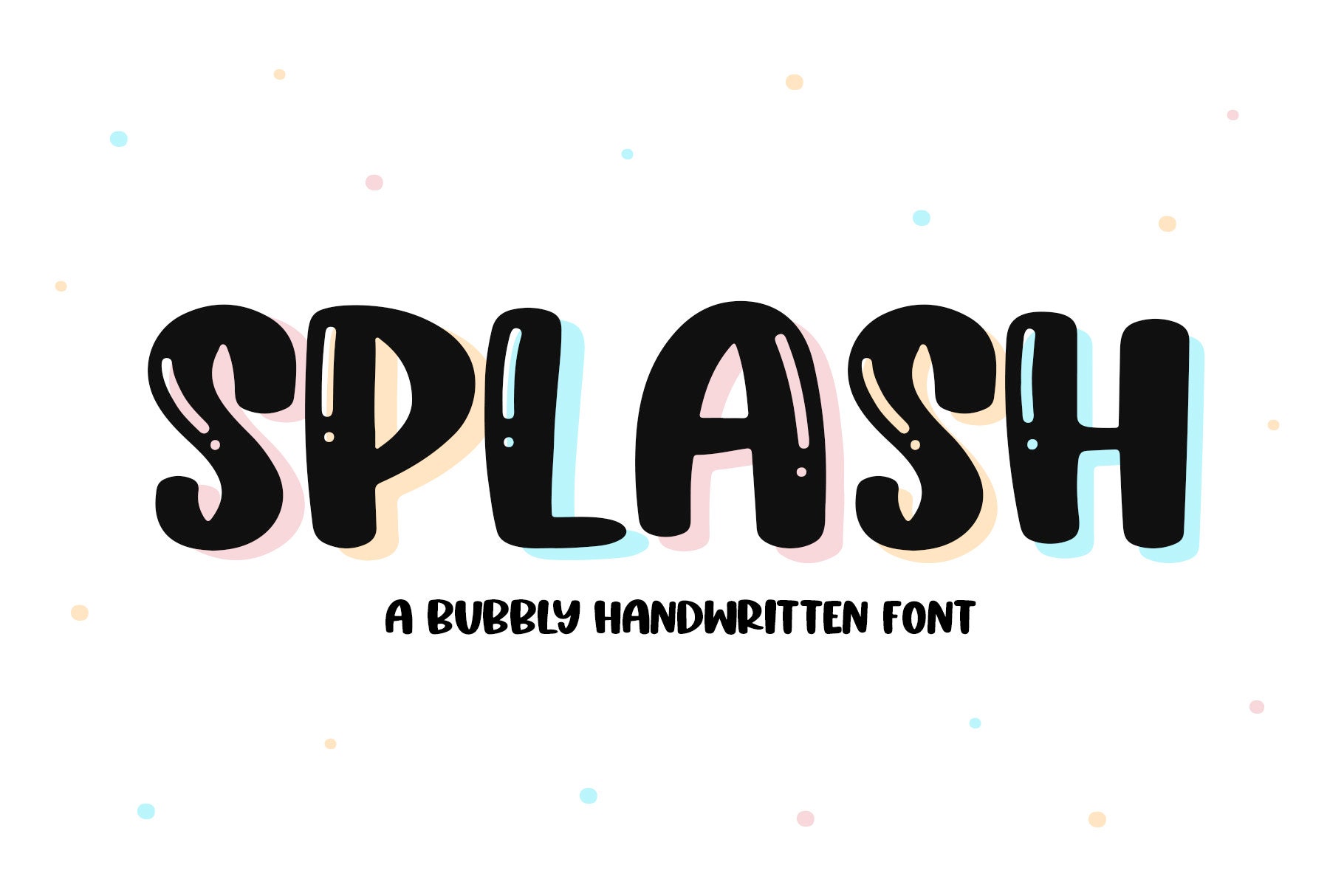 Splash Font Bold Handwritten Font Smooth Font Shiny Font Etsy UK