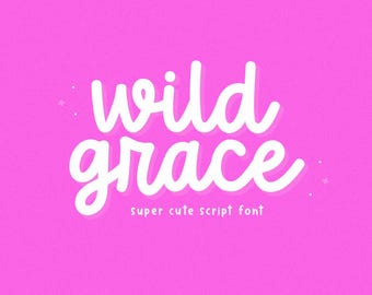 Wild Grace Font - Handwritten Script Font, Cricut Fonts, Cute Script Font, Goodnotes Font, Cursive Font, Canva Font, Laser Fonts