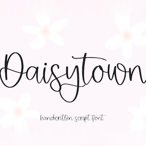 Fuente Daisytown - Fuente de escritura manuscrita, Fuentes Cricut, Fuente Farmhouse, Fuentes para Cricut, Fuente de boda, Fuente Procreate, Fuente Canva