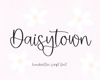 Daisytown Schriftart - Handgeschriebene Schriftart, Cricut Schriftarten, Bauernhaus Schriftart, Schriftarten für Cricut, Hochzeitsschriftart, Procreate Schriftart, Canva Schriftart