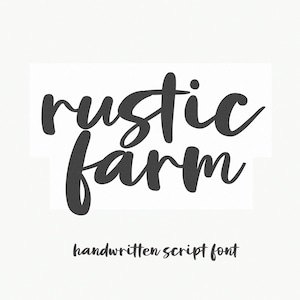 Rustic Farm Font - Handwritten Script Font, Cricut Fonts, Farmhouse Font, Cursive Font, Fonts for Cricut, Goodnotes Font, Brush Script Font