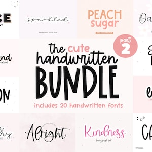 Font Bundle - Cute Fonts, Fonts for Cricut, Cricut Font Bundle, Farmhouse Fonts, Script Fonts, Procreate Fonts, Goodnotes Fonts