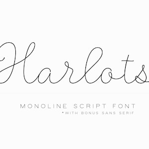 Harlots Font Duo – Handschriftliche Schriftart, dünne Schriftart, Hochzeitsschriftart, edle Schriftart, moderne Kalligraphie, Cricut-Schriftart, Canva-Schriftart, Kursivschrift