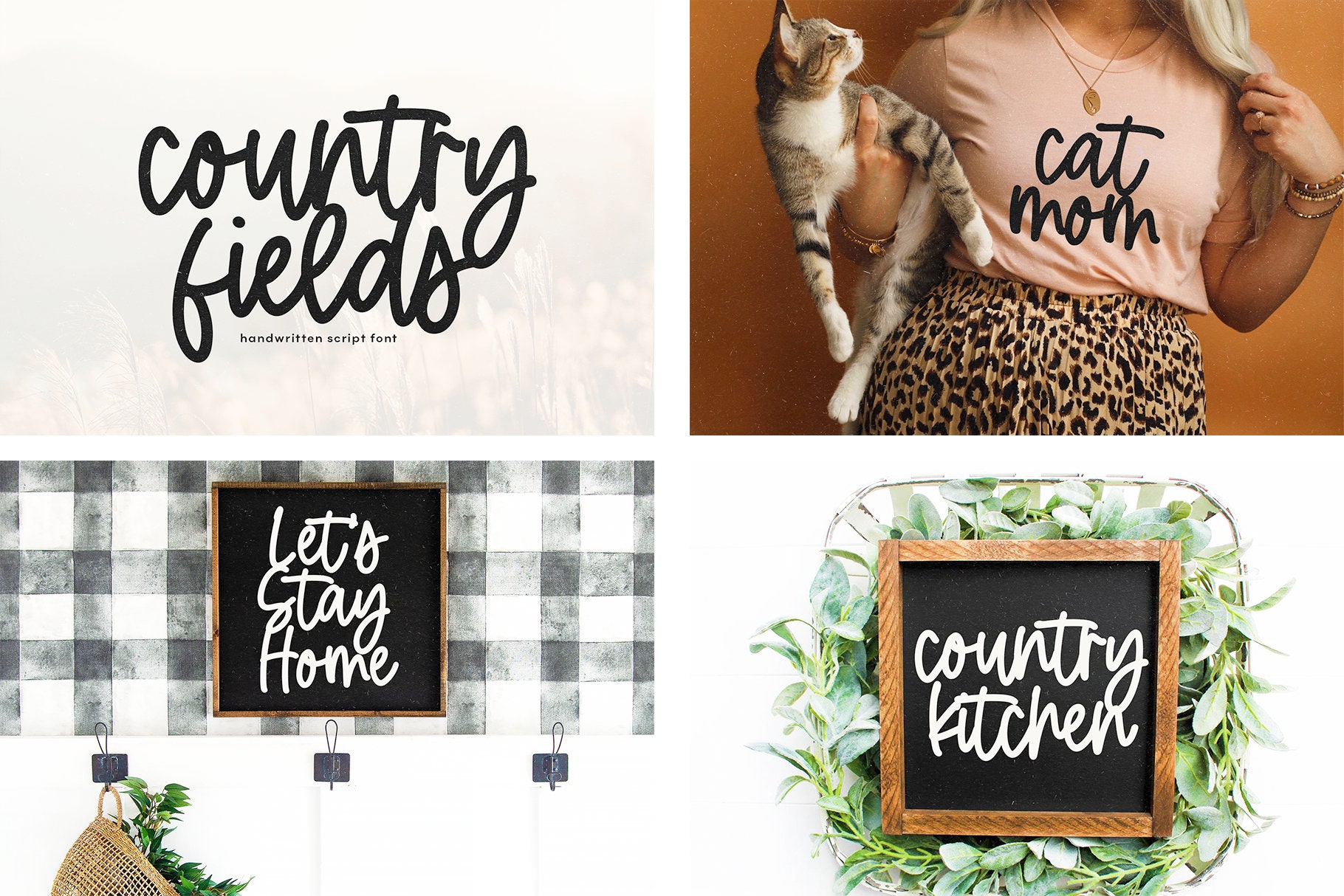 Farmhouse Font Bundle - Fonts for Crafters, Cricut Fonts, Farmhouse ...