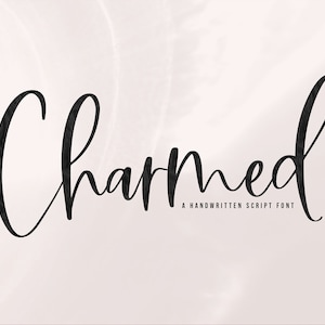 Charmed Font - Modern Handwritten Script Font, Procreate Font, Cricut Fonts, Modern Calligraphy, Wedding Font, Elegant Font