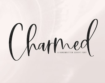 May include: A handwritten script font called "Charmed".