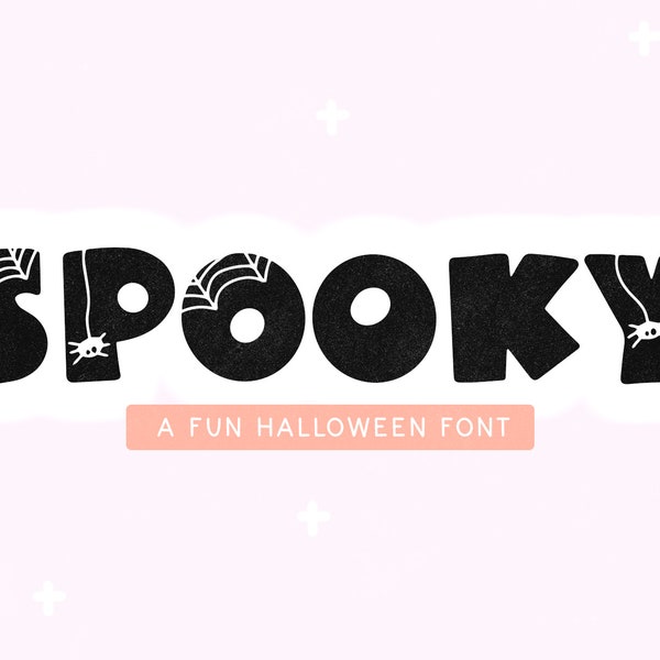 Spooky Font - Halloween Font, Webs and Spiders Font, Fall Fonts, Halloween Letters, Scary Font, Cricut Fonts, Fonts for Silhouette