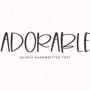 Entzückende Schriftart - Schrullige handgeschriebene Schriftart, Cricut Schriftarten, süße Schriftarten, Silhouette Schriftarten, Schriftarten für Cricut, Kinder Schriftarten