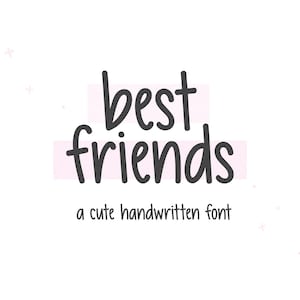 Fuente Best Friends: fuente manuscrita, fuente Cricut, fuente Goodnotes, fuente Planner, fuente linda, fuentes para profesores, fuentes Canva, fuente para imprimir