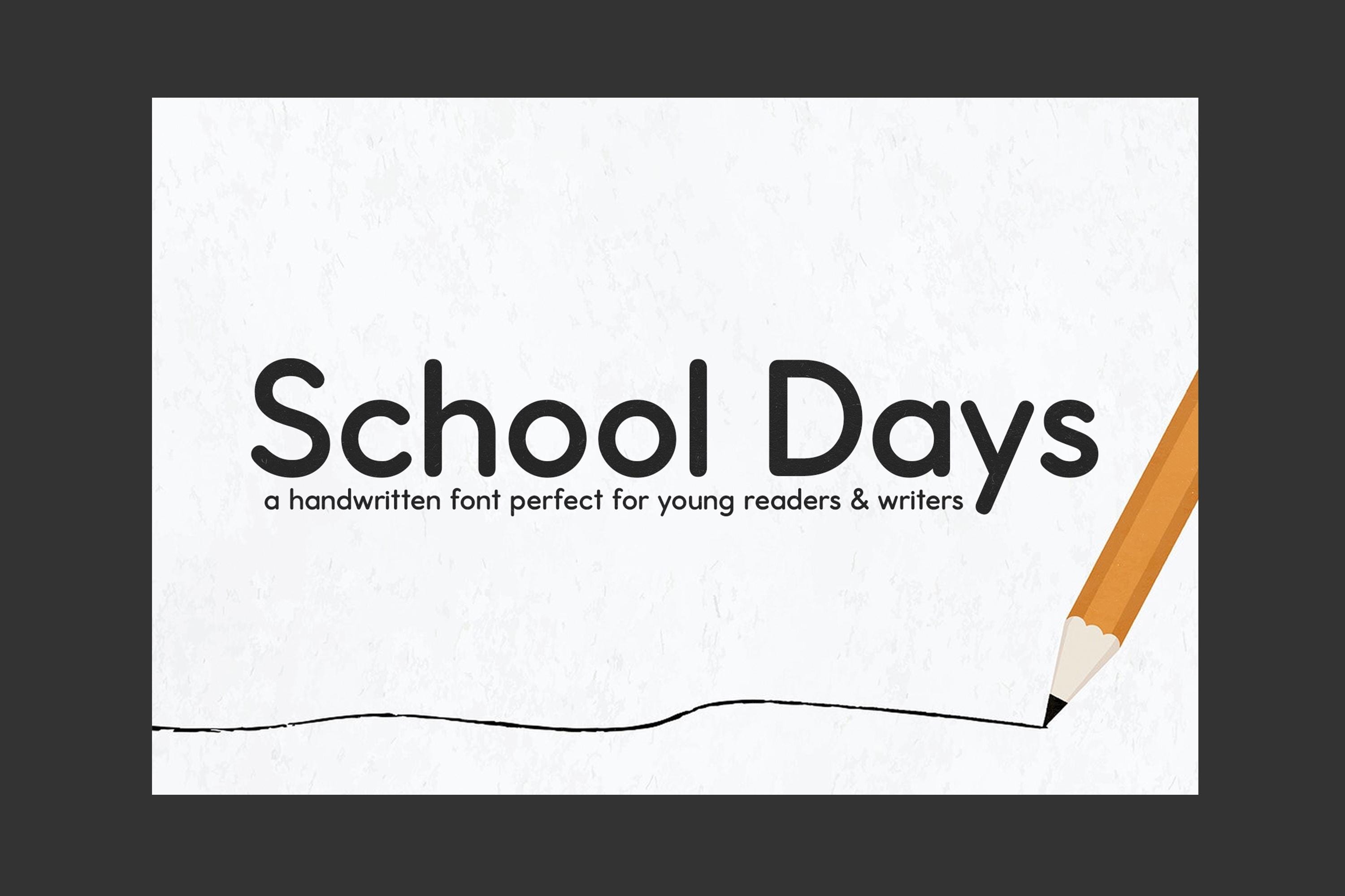 School Days Font - Teacher Font, Student Fonts, Cricut Font ...