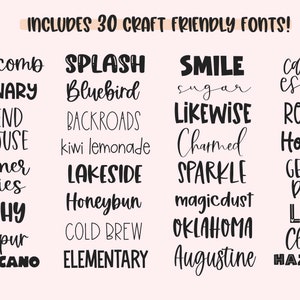Font Bundle 30 Fonts for Crafters, Cricut Fonts, Cute Fonts ...