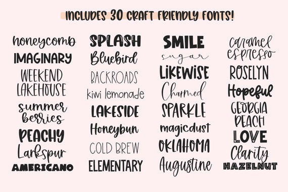 Font Bundle 30 Fonts for Crafters, Cricut Fonts, Cute Fonts, Handwritten  Fonts, Cricut Font Bundle, Procreate Fonts, Fonts for Cricut 